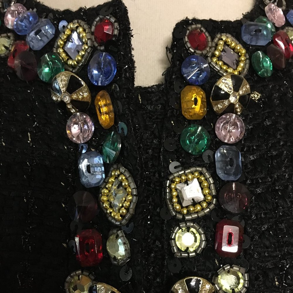 The Collective Works of Berek 2 By Takako Sakon Beweweled Tweed Suit Jacket - Picture 4 of 13